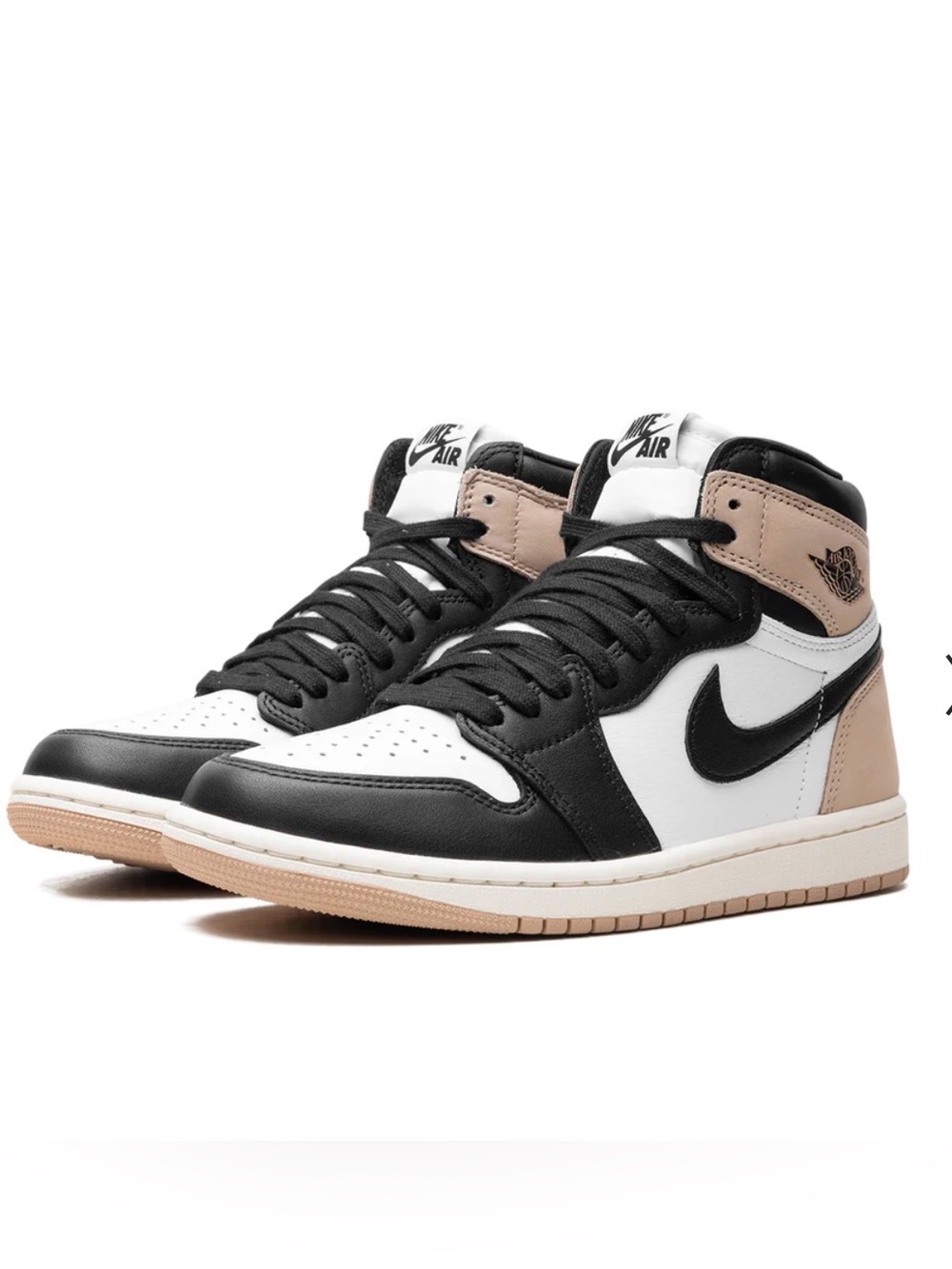 Nike Air Jordan 1 Mid Sneakers - White Black Tan